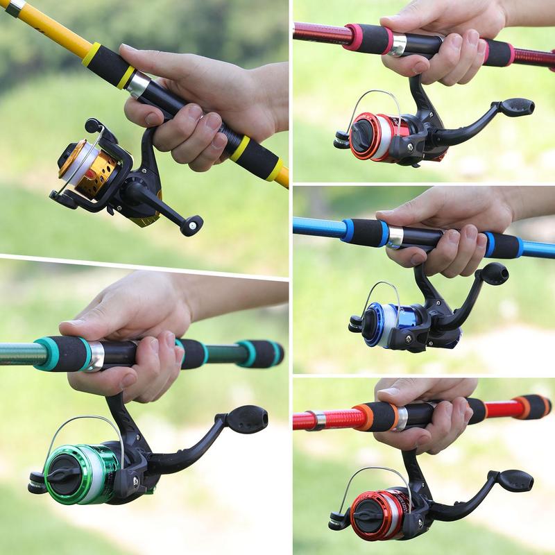 Fishing Pole Set, Father's Day Gift, 1 Set Including 1 Count 6 Section Telescopic Fishing Rod, 1 Spinning Reel, 1 Fishing Line, Assorted Fishing Lures and Fishing Hook, Saltwater Travel Outdoor Recreation Equipment for Flyfishing, Fishing Supplies