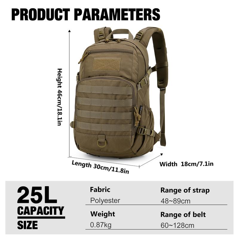 Mardingtop 25L Military Tactical Backpack Molle Hiking Backpack Suitable for Hiking Camping Military Travel Motorcycle Military Backpack or Work Daily Multifunction Camo camping  backpack tactical backpack