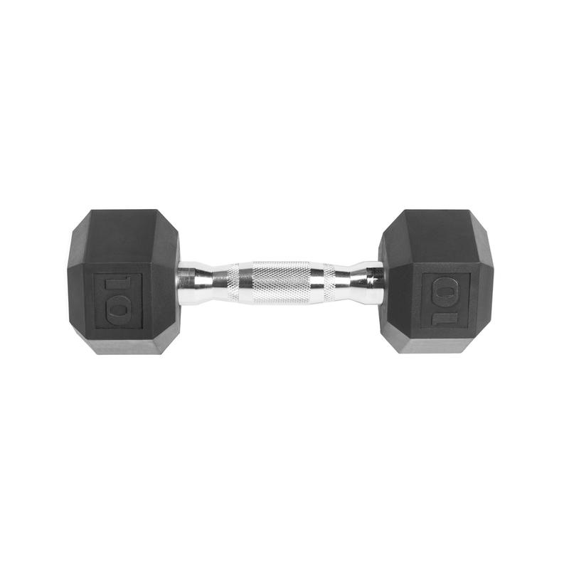 CAP Barbell, 10lb Rubber Hex Dumbbell, Single Or Pair