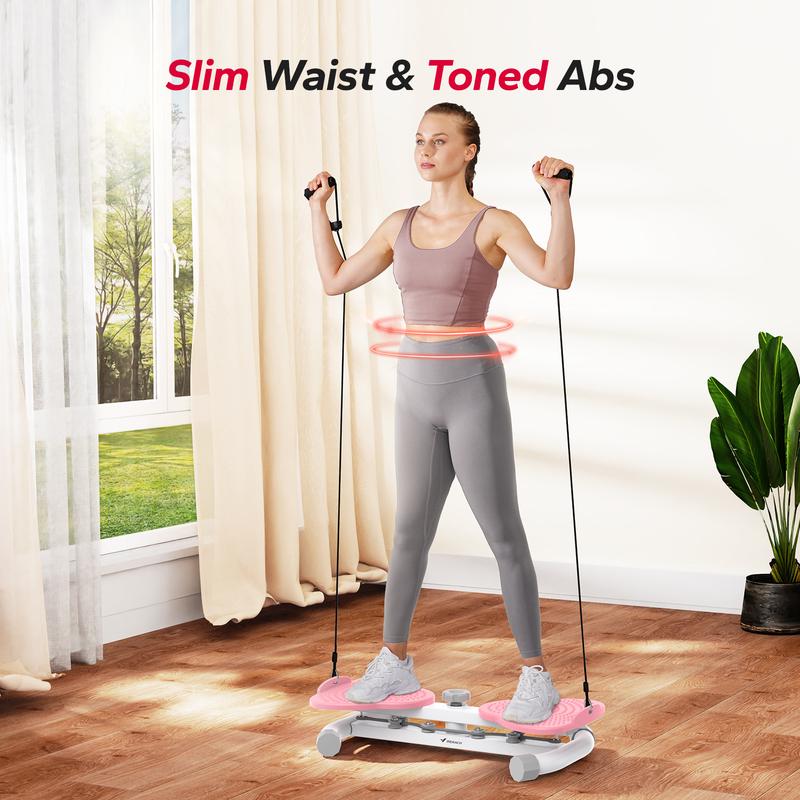 MERACH Waist twister, slim waist and toned abs, 300 lbs weighing, can stand with feet apart, double non-slip, no noise use