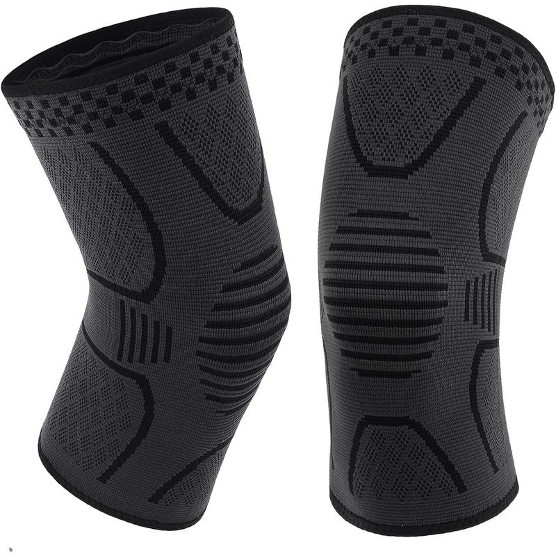 2 Pack Copper Knee Brace Knee Compression Sleeve Support for Men Women Knee Working Out Running Sport