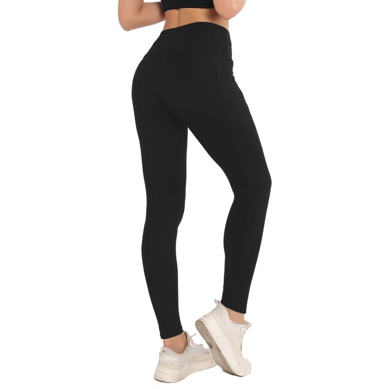 3 Pack Leggings for Women - High Waisted Tummy Control Yoga Pants with Pockets for Workout Gym Black Leggings