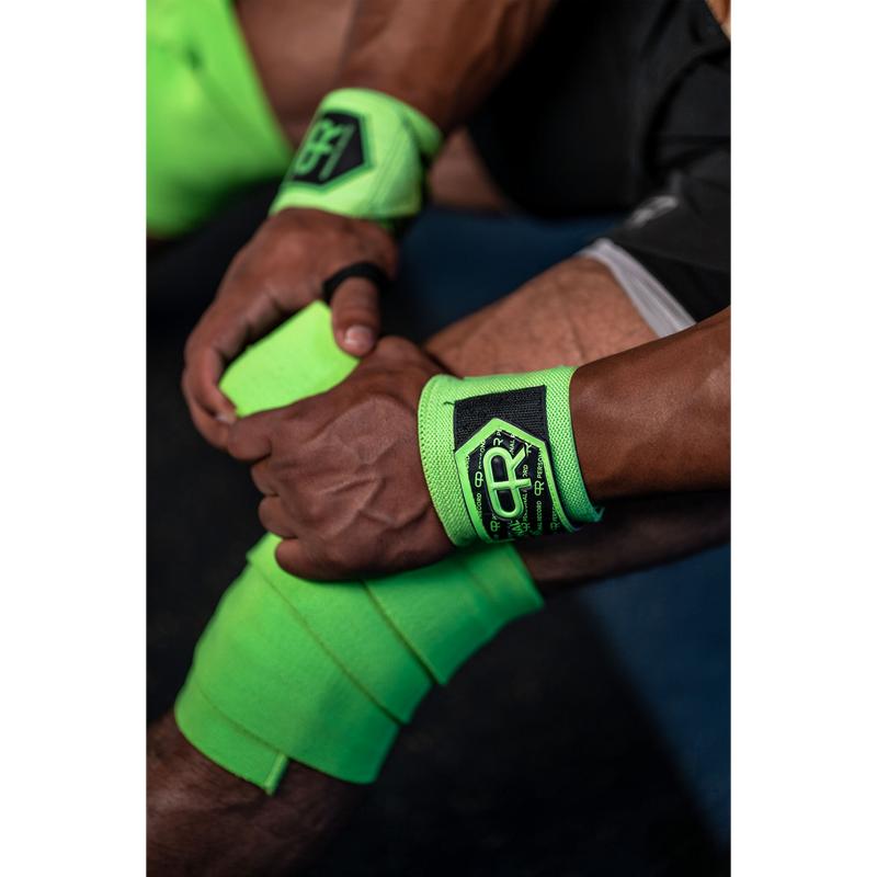 Personal Record Heavy Duty Premium Knee Wraps - PR906 - Neon