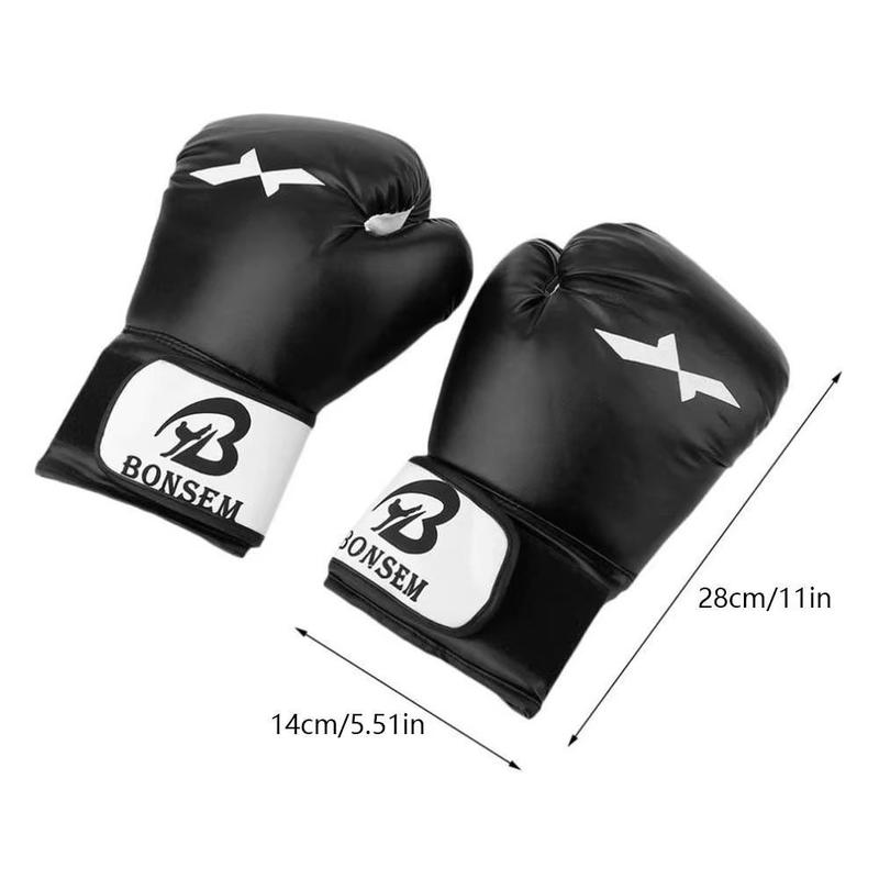 Boxing Gloves, 1 Pair PU Leather Boxing Punch Mitts, Professional Boxing Training Gloves, Martial Arts Training Gloves, for Men & Women