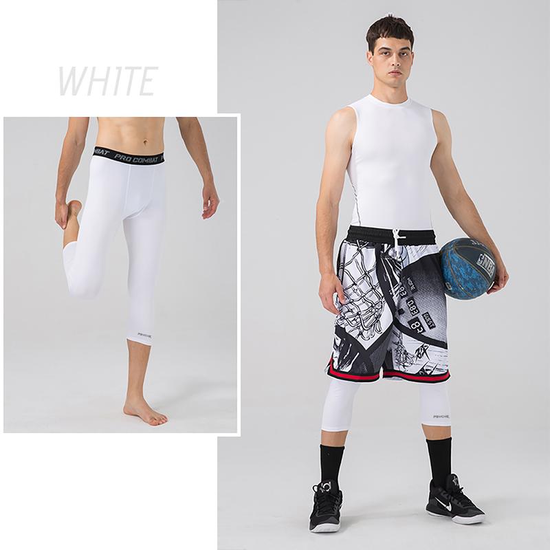 PSYCHE Men's Basketball Leggings Shirt Sports Shorts Shorts Casual Sports Pants For Gym Workout Running Men's Sport & Outdoor Basketball Base Laye