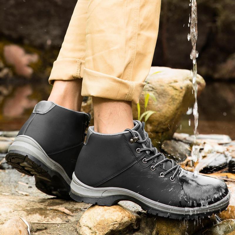 Mens Lightweight Hiking Boots Water Resistant Mid Ankle Work Casual Hiker Trekking Outdoor Boots Anti Slip Hiking Shoes boots work