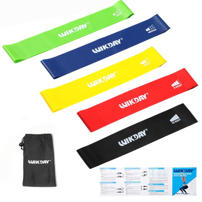 Resistance Bands Set – 5-Piece Loop Bands for Exercise, Stretching, Crossfit, Booty & Legs