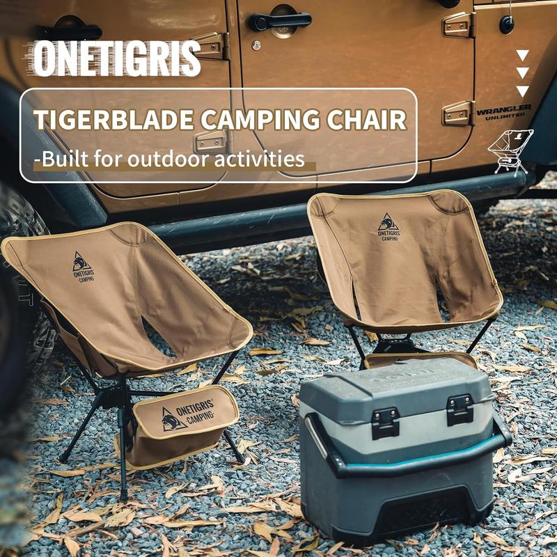 OneTigris Tigerblade Camping Chair, Lightweight Folding Backpacking Hiking Chair, Compact Portable 330 lbs Capacity