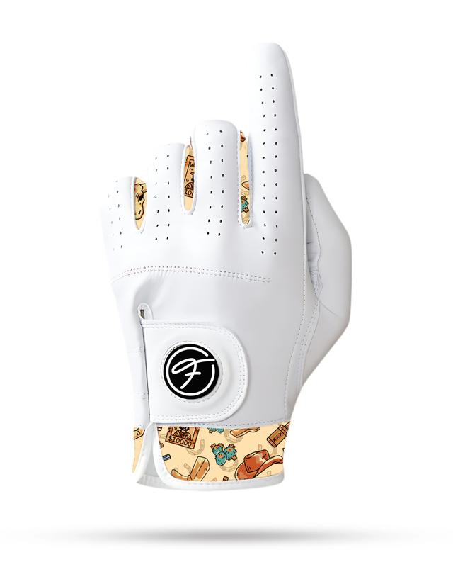 Fore Show Premium Golf Glove Cowboy – 100% AAA Cabretta Leather Golf Gloves for Men & Women - Left & Right Handed Golfers – Golf Gloves – Left Handed Golf Gloves for Men, Cool Golf Glove Gift Accessory,  Glove Funny Golf Glove