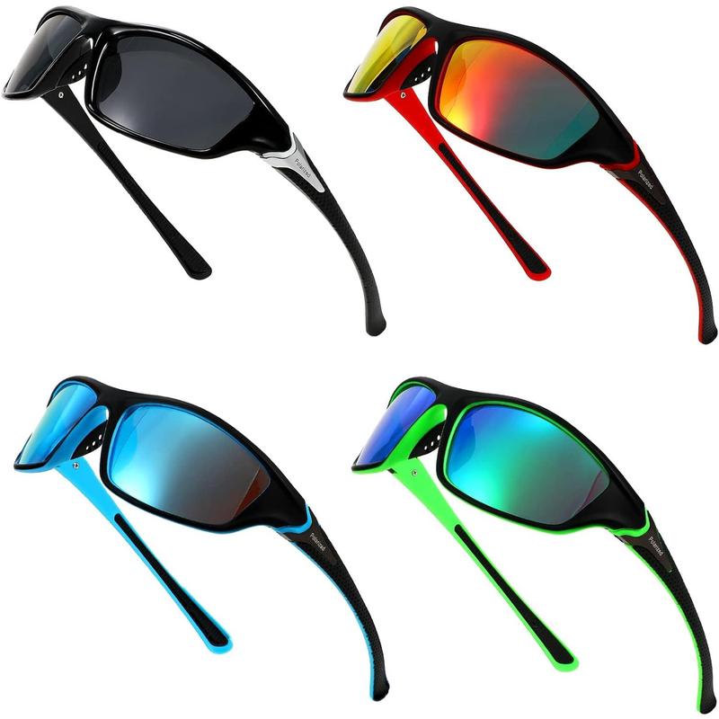 4 Pairs Men Polarized Sunglasses with UV Protection Driving Glasses Sports for Sport Outdoor Activities