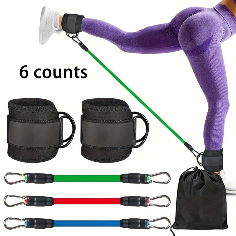 Ankle Resistance Band, 6 Counts set Leg & Hip Training Band, Leg Trainer for Home Gym Workout, Fitness Equipment for Women & Men