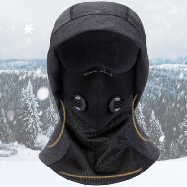 Thick warm snow cap Winter warm wool hat mask, outdoor riding warm hat, wind and cold hat Breathable