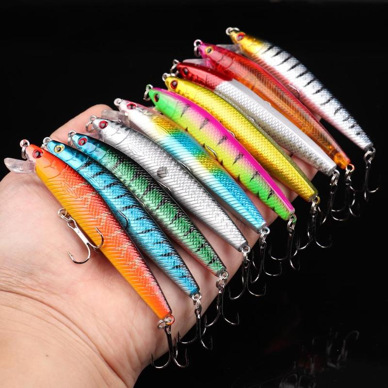 Artificial Fishing Lure, 20pcs set Mixed Color Topwater Fishing Lure with Hook, Fishing Accessories for Outdoor Fishing