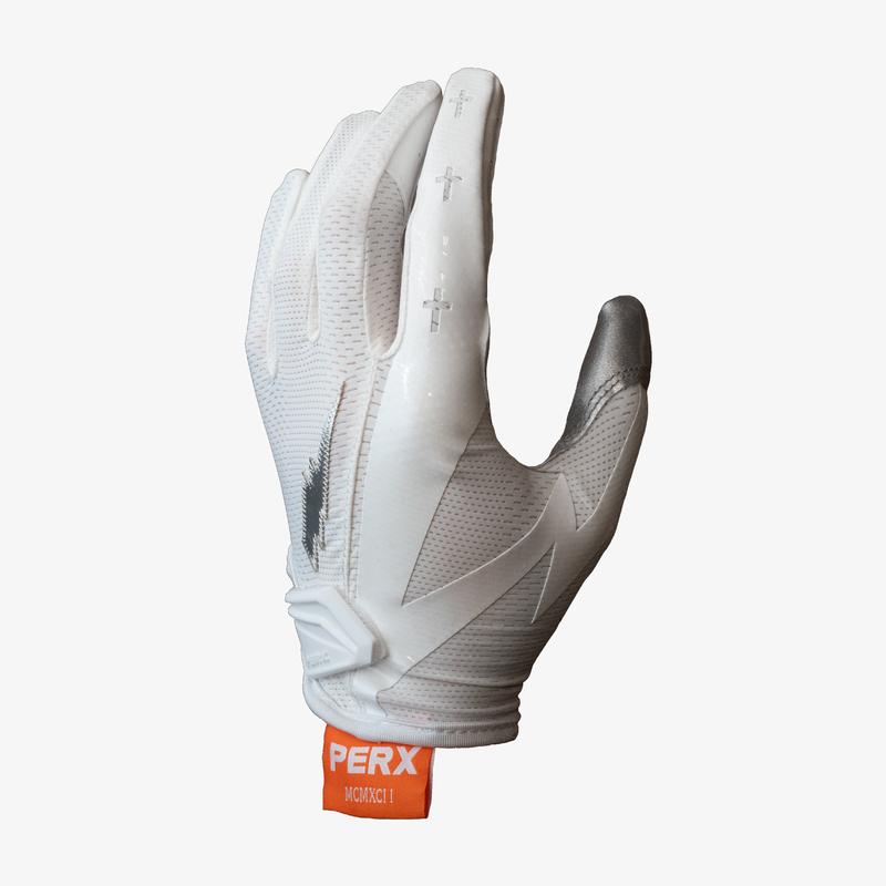 PERX Genesis Football Gloves - White Black Orange