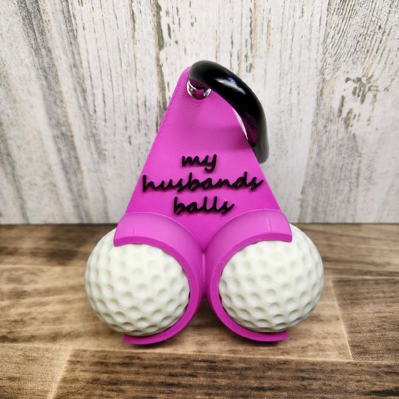 Golf Ball Holder Accessory with Carabiner - Funny Golf Gear and Equipment for Men and Women, Perfect for Golf Lovers