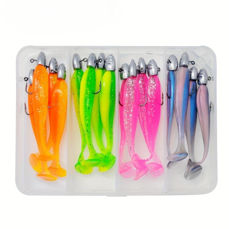 Soft Fishing Bait Set, 16pcs box Fishing Lure for Barracuda & Perch, Outdoor Fishing Soft Bait Equipment Series