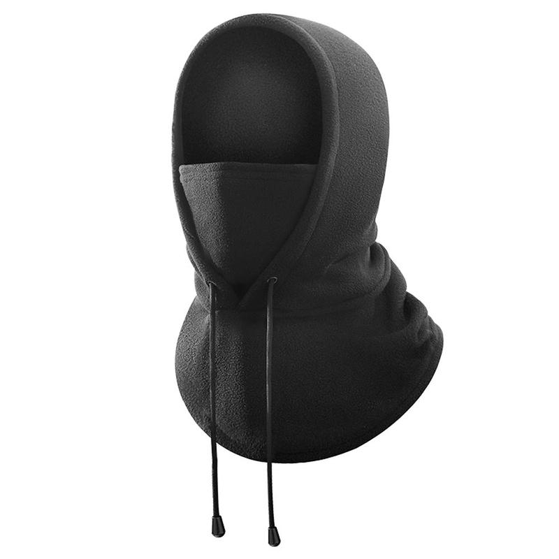 Winter Warm Neck Warmers, Outdoor Cold-proof Head Mask, Fleece Multi-function Drawstring Sweater-style Headgear, Full Face Windproof Integrated Neck Warmers for Cycling Motorcycle