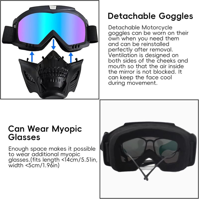 Cycling helmet, removable visor, removable goggles, airsoft mask, paintball mask, cycling, windproof, skiing                    