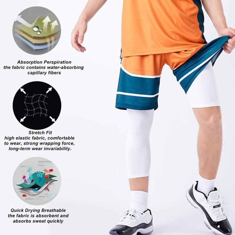 Men's One Leg 3 4 Compression Pants Athletic Tight Leggings Base Layer for Running Basketball