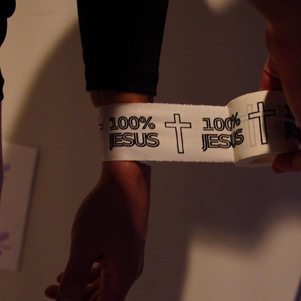 '100% JESUS' WRIST TAPE