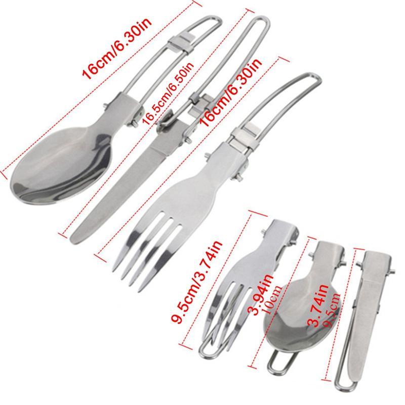 Portable Camping Pot Kit, 1 Set Outdoor Camping Kitchenware With Spoon & Fork & Cutlery & Storage Bag, Camping Kitchenware For 1-2 People