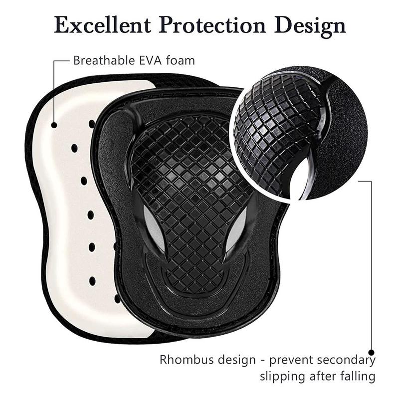 Protective Gear Set, 6 Counts set Knee Pads & Elbow Pads & Wrist Guard Protector, Protective Gear Set for Scooter, Skateboard, Bicycle, Inline Skating, Cycling, Christmas Gift