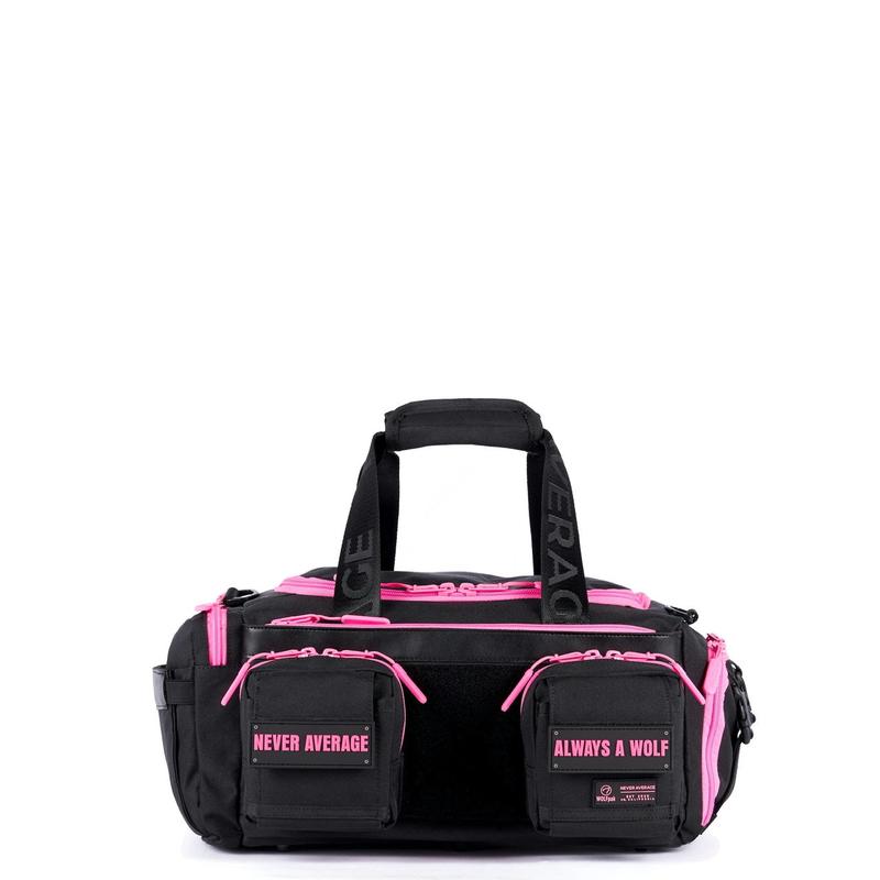 20L Mini Duffle Bag Black Neon Pink