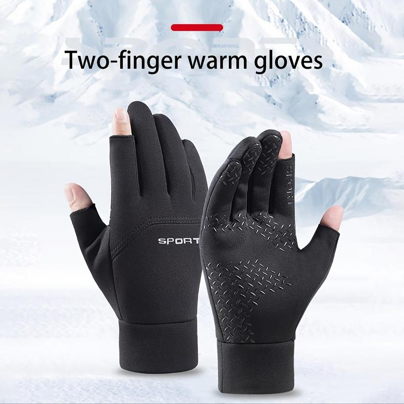 Unisex's Letter Pattern Non-slip Sports Gloves, Sporty Breathable Comfortable Gloves for Men & Women, Outdoor Sports Gloves for Fishing, Cycling, Running