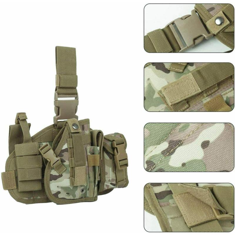 Tactical Molle Drop Leg Adjustable Pistol Holster Thigh Gun Hunting Waist Bag US