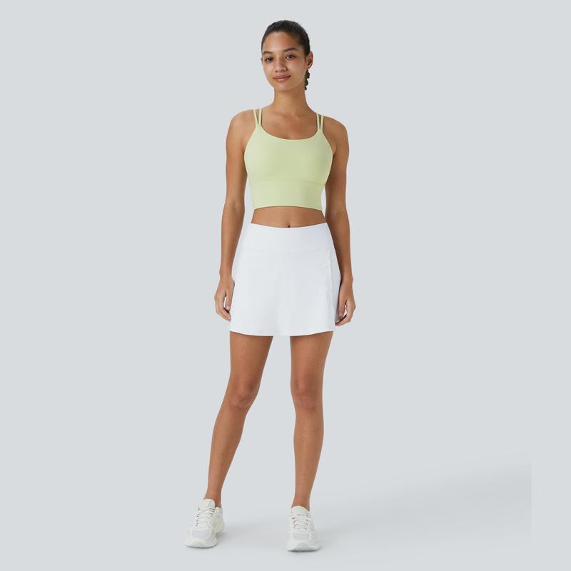 Halara Double Straps Backless Cropped Yoga Tank Top