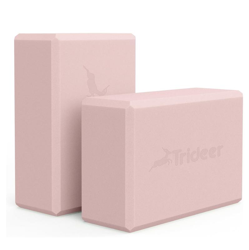 Trideer Yoga Block, Soft Non-Slip Surface Premium Foam Blocks, Supportive, Lightweight, Odor Resistant, Yoga Accessories for Pilates Meditation General Fitness Stretching Toning