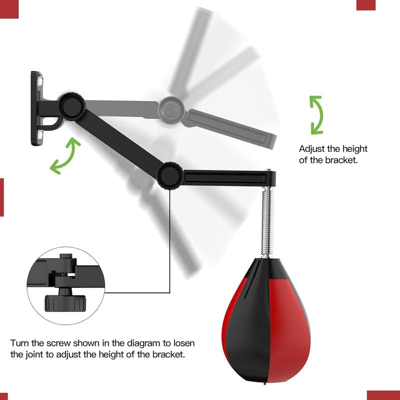 Speed Bag for Boxing,Punching Bag Wall Mount Height Adjustable Boxing Reflex Ball Speed Bag for Boxing Boxing for Adults Men&Women Kids