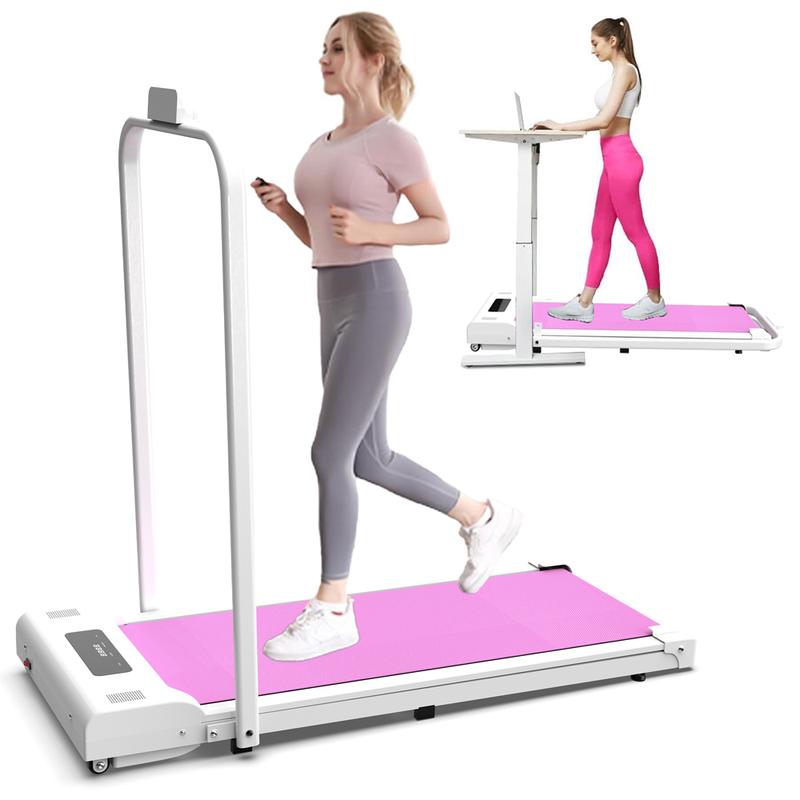 Desktop treadmill, 2-in-1 portable treadmill with remote control and LED display screen, home office walking and jogging machine (265 pounds)