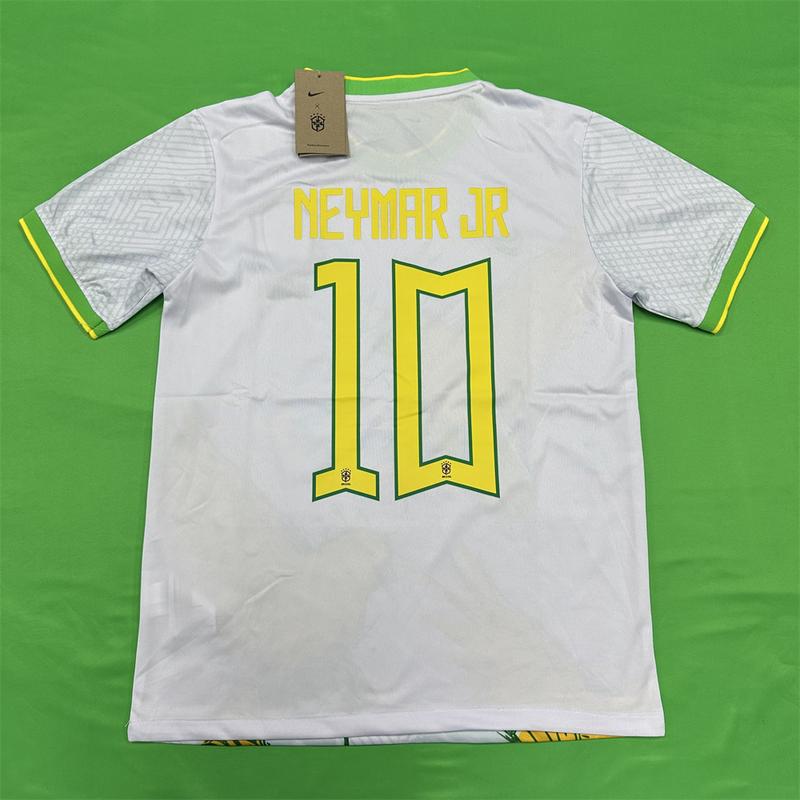 Nike 2223 Team Brazil Godbird Special Edition Five Stars  black Short Sleeve Top Neymar Jr. away Soccer Jerseys Quick Dry Vintage