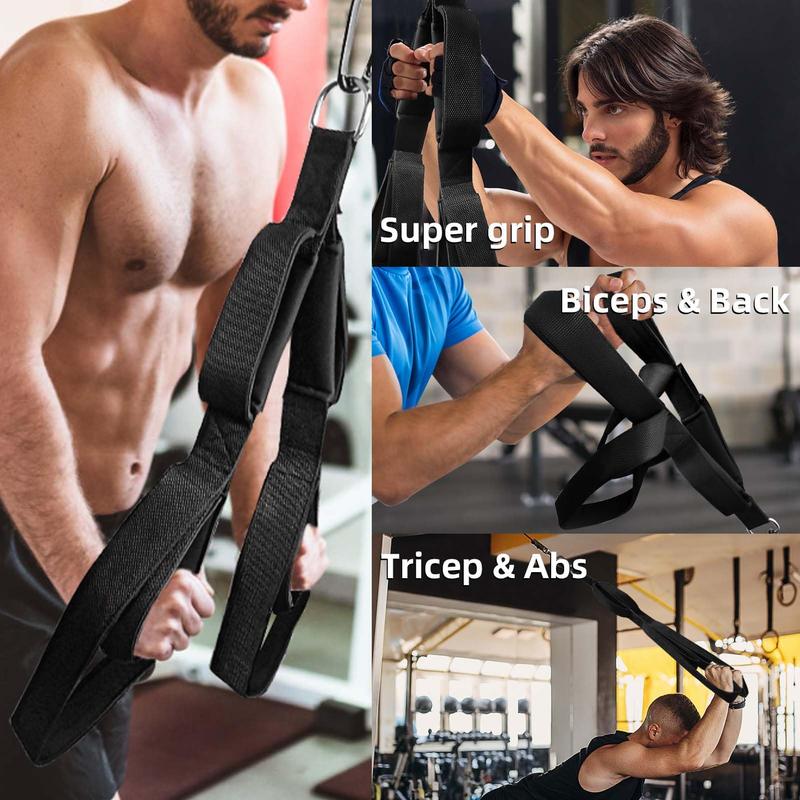 Adjustable Tricep Rope with Cable Attachment, High Pull-down Motion Handle, Multifunctional Gym Accessories for Home Gym