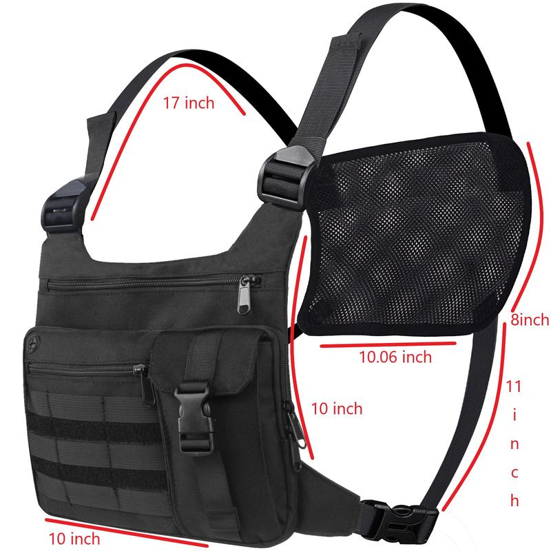 adjustable zipper multi-functional nylon chest bag,sporty vest bag for tennis pickleball outdoor hiking cycling workouts,back to school bags,2024 summer sport &outdoor accessories