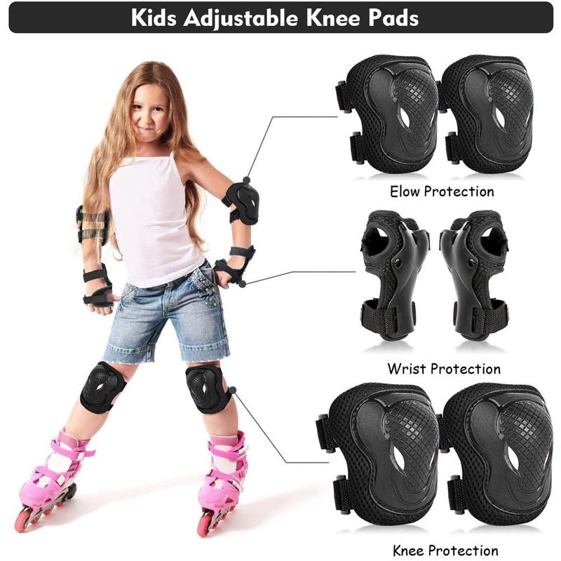 Protective Gear Set, 6 Counts set Knee Pads & Elbow Pads & Wrist Guard Protector, Protective Gear Set for Scooter, Skateboard, Bicycle, Inline Skating, Cycling, Christmas Gift