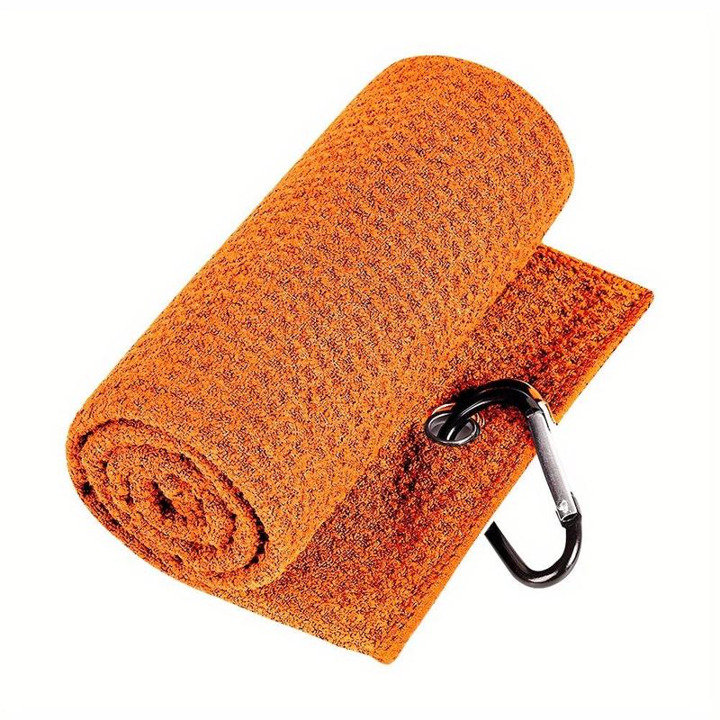 30*50cm Waffle Pattern Golf Towel with Carabiner Clip, Hook Design Golf Accessories for Men