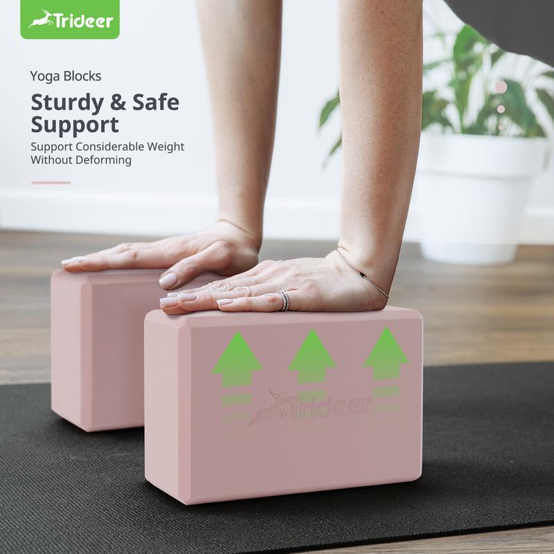 Trideer Yoga Block, Soft Non-Slip Surface Premium Foam Blocks, Supportive, Lightweight, Odor Resistant, Yoga Accessories for Pilates Meditation General Fitness Stretching Toning