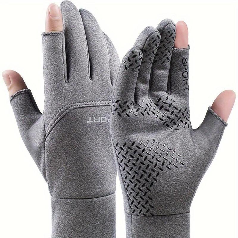 Unisex's Letter Pattern Non-slip Sports Gloves, Sporty Breathable Comfortable Gloves for Men & Women, Outdoor Sports Gloves for Fishing, Cycling, Running