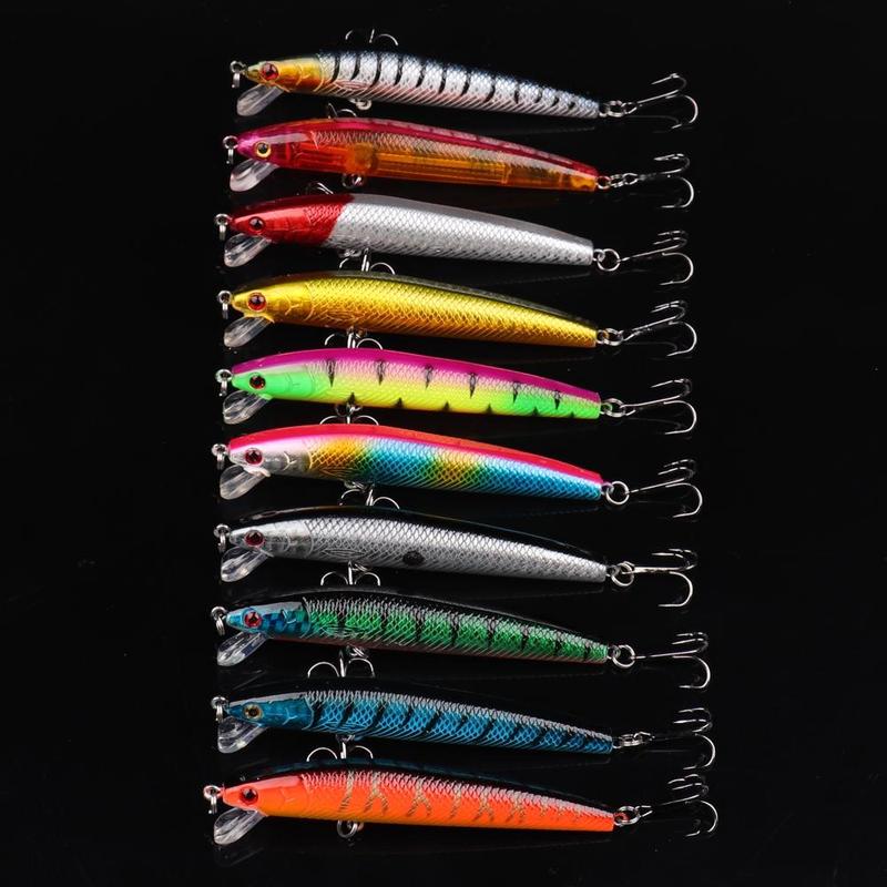 Artificial Fishing Lure, 20pcs set Mixed Color Topwater Fishing Lure with Hook, Fishing Accessories for Outdoor Fishing