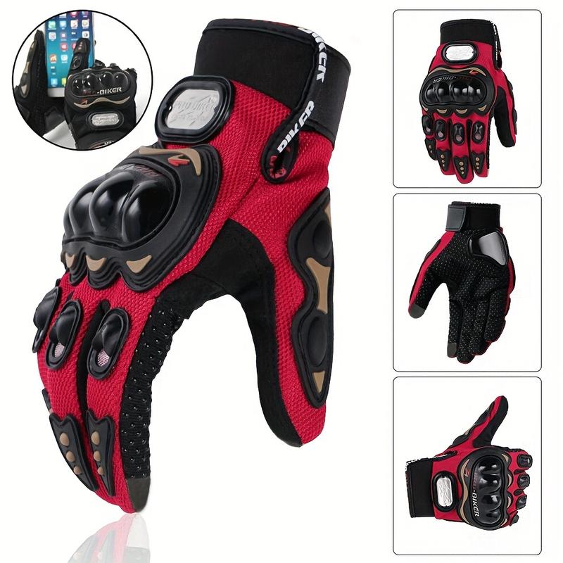 Suitable For Motorcycles, Mountain Bikes, Road Bikes, Off-road Motorcycles, Spring, Summer, Autumn, And Winter Unisex Finger Touch Screen Gloves For Men And Women, Breathable Cycling Gloves, Motorcycle Gloves, Bicycle Gloves.