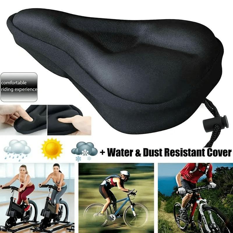 Bicycle Saddle Cover With Adjustable Locking Drawstring, Soft Comfortable Bike Seat Cushion For Mountain Bike Road Bike City Bike Exercise Bike