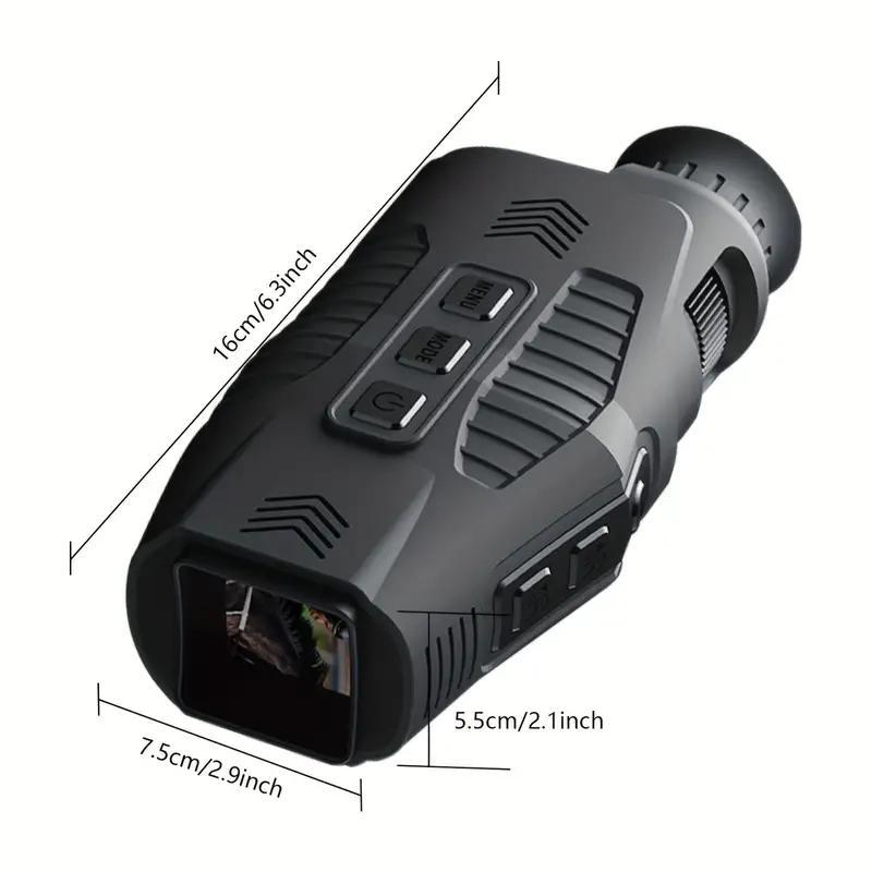 Night Vision Monocular, Rechargeable Monocular with Digital Zoom, Wildlife Observation Outdoor Exploration Monocular for Hunting & Camping