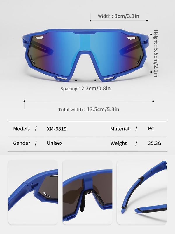 Outdoor Cycling Sports Sunglasses, Anti-uv Uv400 Lens Cut Out Design Sports Eyewear for Men & Women, Sports & Outdoor Clothes Accessories, Sunglasses for Men & Women