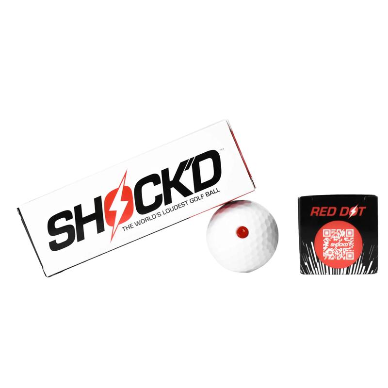 SHOCK'D Golf Balls - World's LOUDEST Golf Ball - Viral Prank Golf Ball, Red or White Incognito Version