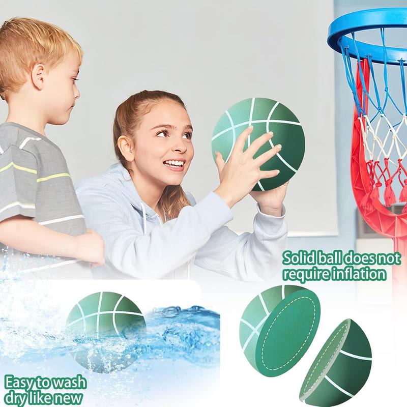 Silent Basketball, Quiet Bounce Basketball, Hush Handle Silent Basketball, Uncoated High-Density Foam Ball