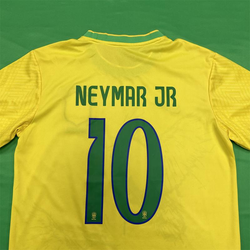 Nike 2223 Team Brazil Godbird Special Edition Five Stars  black Short Sleeve Top Neymar Jr. away Soccer Jerseys Quick Dry Vintage