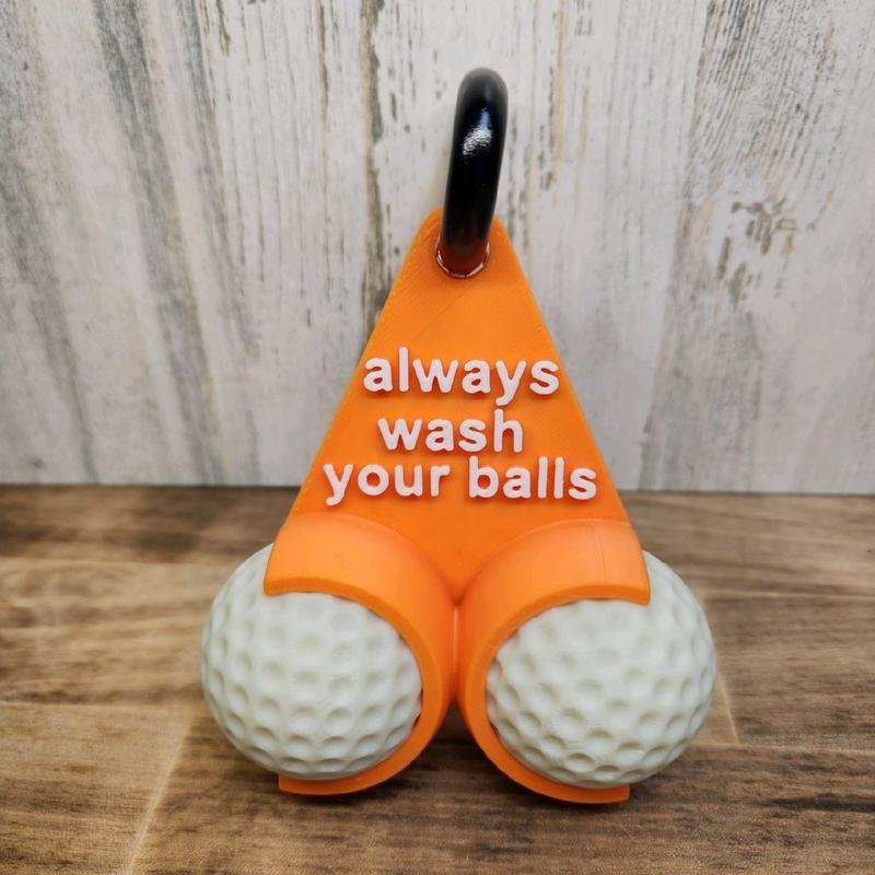 Golf Ball Holder Accessory with Carabiner - Funny Golf Gear and Equipment for Men and Women, Perfect for Golf Lovers