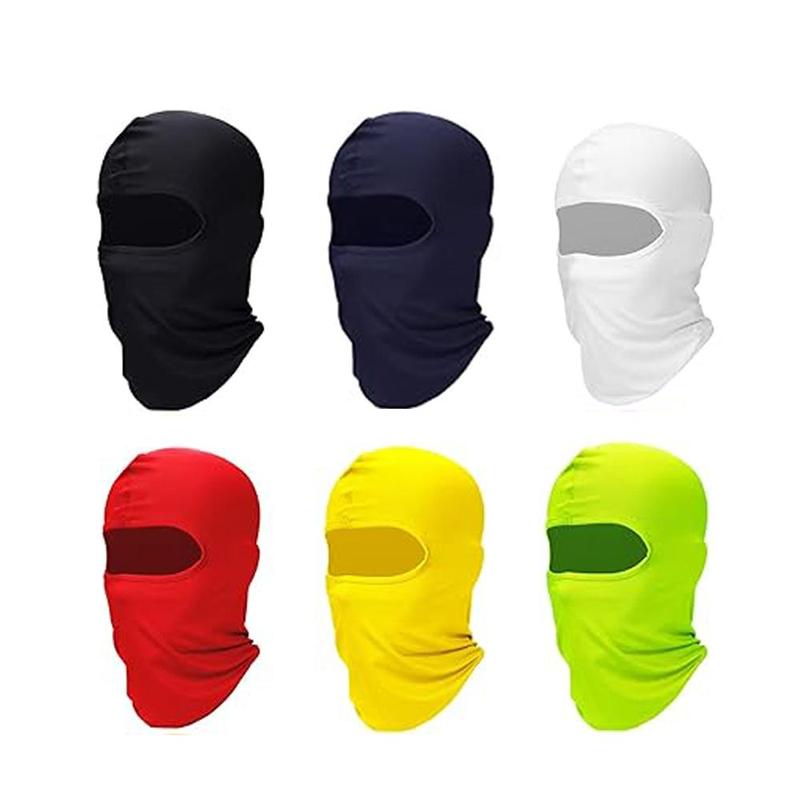 Windproof Sun Protection Face Mask, 6 Counts set Breathable Full Face Mask, Outdoor Sports Face Cover for Motorcycle, Climbing, Hiking, Shooting, Skiing, Sports & Outdoor Accessories